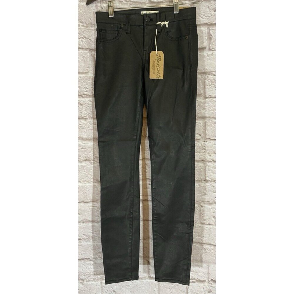 $135 Madewell Black Faux Leather Skinny Skinny Pants‎